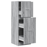 Apothecary Cabinet Grey Sonoma 40x41x118 cm Engineered Wood 855201