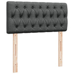 ZNTS Box Spring Bed with Mattress Dark Grey 90x200 cm Fabric 3285779