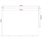 Outdoor Roller Blind 205 cm Cream 43443
