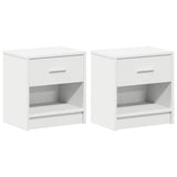 ZNTS Bedside Cabinets 2 pcs with Drawer White 39x28x41 cm 858750