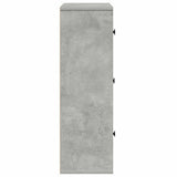 Bookcase Concrete Grey 60x24x76.5 cm Engineered Wood 860385