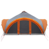 Tipi Tent Grey and Orange 18-Person Polyester and Steel 42028621