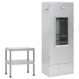 BBQ Oven Smoker with Table Galvanised Steel 3187615