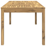 Garden Dinner Table White 147 x 88.5 x 75 cm Solid Acacia Wood 901715