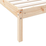 Extra Long Bed Frame without Mattress 80x220 cm Solid Wood Pine 852414