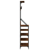 Clothes Rack with Shoe Storage Brown Oak 90x34x184 cm 837881