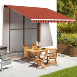 Replacement Fabric for Awning Orange and Brown 4x3.5 m 311958