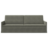 3 Seater Sofa Light Grey 220 x 81 x 82 cm Corduroy Fabric 42041166