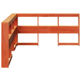 Bookcase Headboard L-Shaped Wax Brown 140 cm Solid Wood Pine 859267