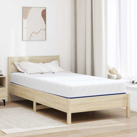 Mattress White and Blue 90 x 200 cm Gel Memory Foam 4106338