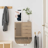 Wall Mirror Transparent Glass Medium Wall mounting Wall Mirror 350457