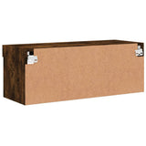 TV Cabinet with LED Lights Smoked Oak 80x30x30 cm 837149