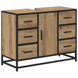 Bathroom Furniture Set 3 pcs Artisan Oak Engineered Wood 3402492
