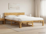 Double Bed Frame with Headboard ROSTOCK White 150 x 200 cm 3405430