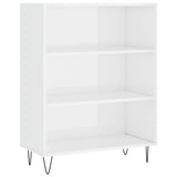 Bookcase High Gloss White 69.5x32.5x90 cm Engineered Wood 828358