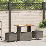 Garden Dining Set Grey Poly Rattan 42007920
