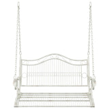 Swing Bench Steel 115 x 61 x 63 cm Antique White 42038692