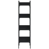Bookshelf 4-Tier Black 35x30x138.5 cm Engineered Wood 838848