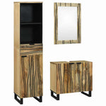 Bathroom Furniture Set with Drawer 3 pcs Brown 38 x 33 x 160 cm 3310043