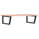 Basin Shelf Wall Mounted Steel and Solid Wood Oak 3302651