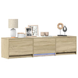 TV Cabinet with LED Sonoma Oak 165 x 34 x 40 cm Engineered Wood 3418714