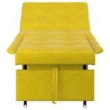 Sofa Bed Yellow 194 x 67 x 82 cm Velvet 42008601