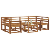 Outdoor Sofa Set 7 pcs Natural Solid Acacia Wood 3366082