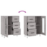 Sideboard Grey Sonoma 69.5x34x90 cm Engineered Wood 828042
