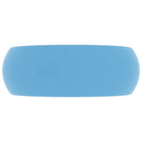 Luxury Wash Basin Round Matt Light Blue 40x15 cm Ceramic 147000