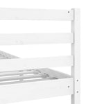 ZNTS Bed Frame White 90x190 cm Single Solid Wood 3101054
