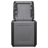 Garden Storage Box 54x53x57 cm 130 L Dark Grey and Black 151816