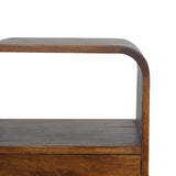 Chestnut Curved Edge Bedside IN891