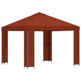 Gazebo 3 x 3 m Terracotta Polyester and Steel 190 gsm 900352