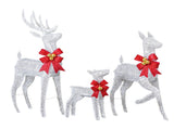 3-Piece Lighted Christmas Reindeer Set Outdoor Decorations, Weather Proof Sparkling Deer 21962879