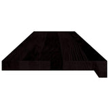 Stair Treads 2 pcs Brown Black 100x30x2 cm Solid Wood Oak 3283805