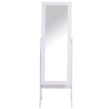 Freestanding Dressing Mirror Bedroom Tall Adjustable Angle 148x47cm White T3398P343224