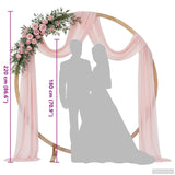 Wedding Arch Light Brown 224 x 80 x 220 cm Solid Pine Wood 42019397