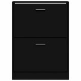Shoe Cabinet Black 59x17x81 cm Engineered Wood 342536