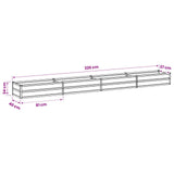 Raised Garden Bed Wood Brown 320 x 40 x 24 cm cold-rolled steel 8006339