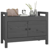 Hall Bench Grey 80x40x60 cm Solid Wood Pine 821781