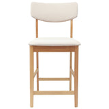 Dining Chairs 2 pcs Natural 48 x 49 x 95 cm Solid Rubber Wood 42020476