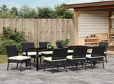 Garden Dining Set 9 pcs Cream Powder-Coated Steel 3379225
