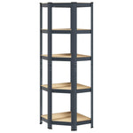 ZNTS 5-Layer Corner Shelf Anthracite Steel&Engineered Wood 4016946