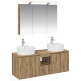 Bathroom Cabinet Set 4 pcs Artisan Oak Engineered Wood 3406462