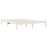 Bookcase Bed without Mattress White 160x200 cm Solid Wood Pine 3324312