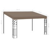 Wall-mounted Gazebo 4x3x2.5 m Taupe 312266
