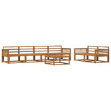 Outdoor Sofa Set 7 pcs Natural Solid Acacia Wood 3382367