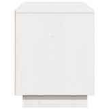 TV Cabinet White 110.5x35x44 cm Solid Wood Pine 814340