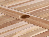 Folding Garden Table Natural 120 x 70 x 75.5 cm Solid Teak Wood 42028479