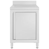 Commercial Kitchen Cabinet with Drainboard Stainless Steel 147228